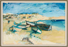 Marjorie Wallace; Fishing Boats at Arniston (Waenhuiskrans)