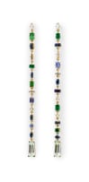 Gemstone drop earrings