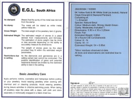 Emerald and diamond pendant