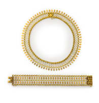 Italian choker necklace and bracelet