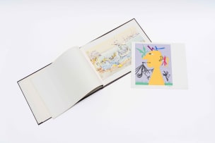 Walter Battiss; Yellow Head with Birds; Battiss 75, two