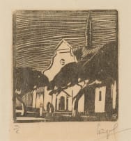 Clément Sénèque; Cape Dutch Buildings with Figures; Ship at the Docks, An Old Fashioned Garden; Rhodes Memorial, four