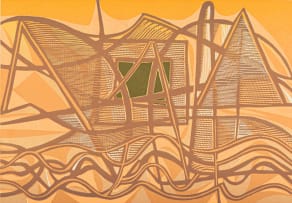 Cecil Skotnes; River with Boats, from Man's Gold portfolio