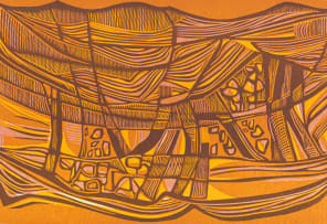 Cecil Skotnes; Ships, from Man's Gold portfolio