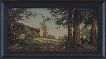 Erich Mayer; Farmhouse with Chickens