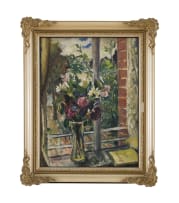 Maud Sumner; Still Life with Flowers and a Book