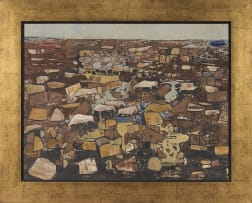 Gordon Vorster; Rocky Landscape with Antelope