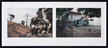 Guy Tillim; Slave Memorial, Mobutu Era, D.R Congo, New Matadi, July 2003; Colonial Era Statues, Kinshasa, D.R Congo, Sep 2003, Leopold and Mobutu series, diptych