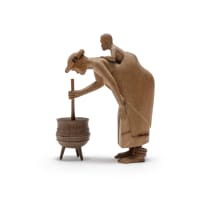 Julius Mfethe; Mother and Child with Cooking Pot