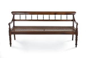 Cape Regency stinkwood and riempie rusbank, 19th century