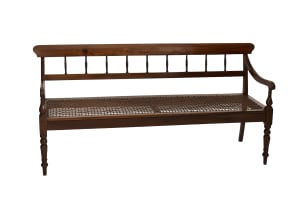 Cape Regency stinkwood and riempie rusbank, 19th century