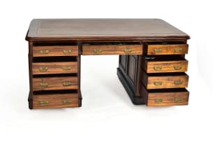 Cape stinkwood partners' desk, 19th century