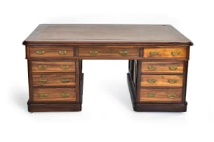 Cape stinkwood partners' desk, 19th century