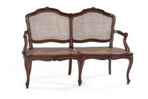 Cape Louis XV style stinkwood and caned five-piece suite, 18th century