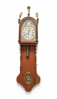 Dutch Friesland teak stoeltjiesklok, 19th century