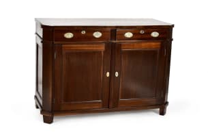 Cape stinkwood and silver-mounted sideboard, 19th century