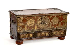 Zanzibar brass-mounted teak chest, 19th century