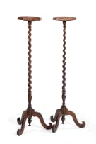 Pair of Cape stinkwood and yellowwood gueridons, 19th century