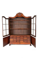 Mahogany specimen display cabinet, late 19th century
