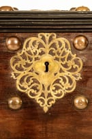 Batavian jackwood, ebony and brass-mounted chest-on-stand, 18th century