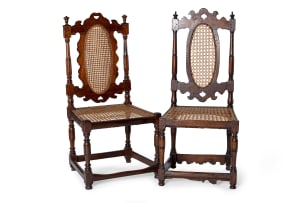 Two Cape Van der Stel stinkwood side chairs, c.1750