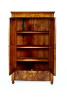 Neo-classical burr walnut cupboard, 19th century
