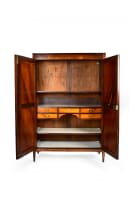 Cape Neo-classical stinkwood and beefwood inlaid and silver-mounted cupboard, late 18th century