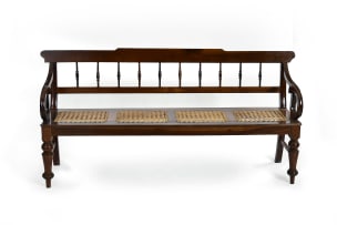Cape Regency stinkwood and caned rusbank, 19th century