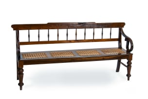 Cape Regency stinkwood and caned rusbank, 19th century