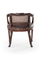 Cape stinkwood and leather upholstered tub chair, late 18th century