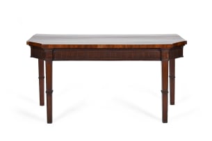 Neo-classical mahogany and parquetry console table, 19th century