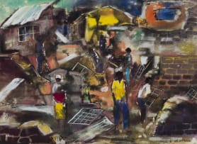 Ephraim Ngatane; Township Scene