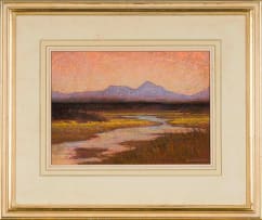 William Timlin; Vlei, Reeds and Mountain at Dusk