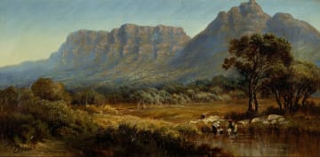 Charles Rolando; Landscape with Table Mountain and Devil's Peak
