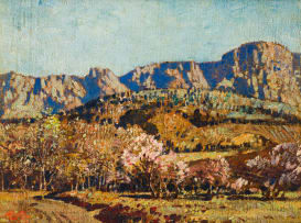 Robert Gwelo Goodman; Grassy Landscape with Mountain