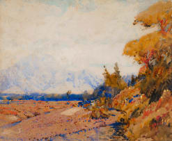 Robert Gwelo Goodman; Montagu Landscape with Mountains in the Distance