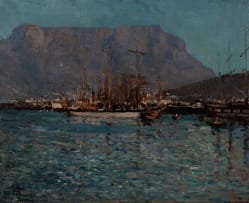 Robert Gwelo Goodman; Harbour with Table Mountain in the Distance
