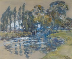 Robert Gwelo Goodman; Landscape with Duck Pond