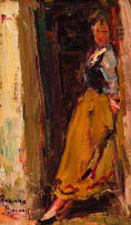 Adriaan Boshoff; Woman Standing in a Doorway
