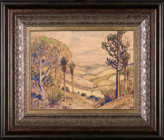 Jacob Hendrik Pierneef; Zululand Landscape with uMgungundlovu in the Distance