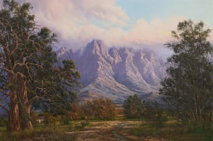 Casey van der Leek; Landscape with Mountain in the Distance