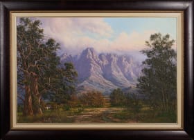 Casey van der Leek; Landscape with Mountain in the Distance