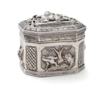 A Burmese silver betel box, early 20th century