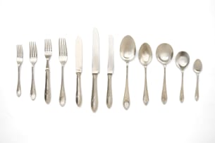 A part set of silver-plated flatware, Harrison Brothers & Howson, Sheffield, 20th century