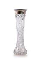 A German glass and silver-mounted vase, 20th century