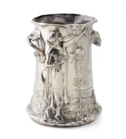 A German Art Nouveau pewter wine cooler, possibly WMF, early 20th century