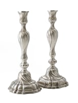 A pair of German silver candlesticks Humbert & Sohn silver candlesticks, 1821-1860