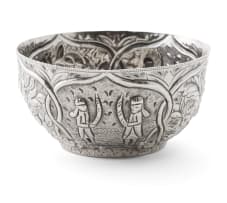 A set of six silver Dutch import .835 standard bowls, no maker's mark, c.1953-1986