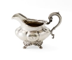 A William IV silver three-piece tea set, Samuel Hayne and Dudley Cater, London, 1836