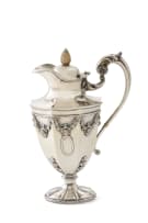 An Edward VII silver hot water jug, Goldsmiths & Silversmiths Co Ltd, London, 1907